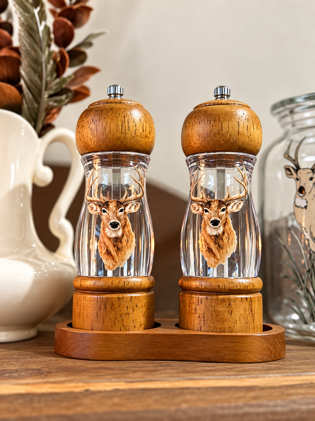 Whitetail Buck Salt and Pepper Grinders