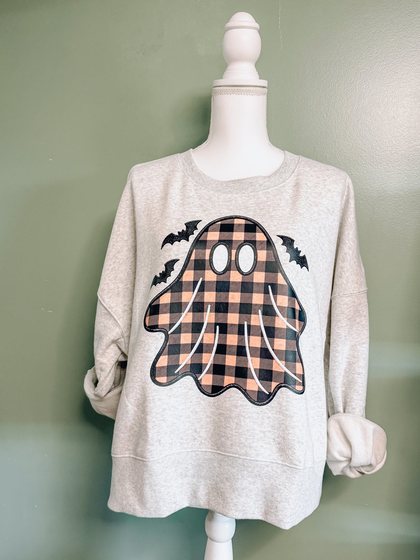 The ghostly gingham crewneck