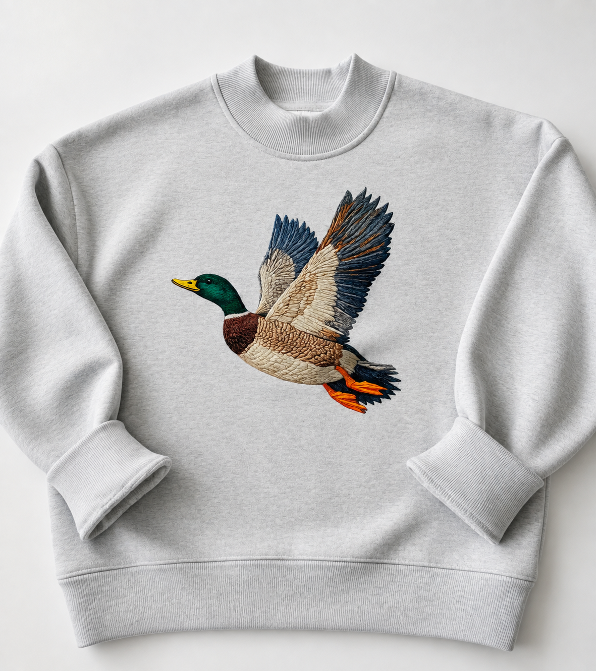 Faux Knit Mallard Mockneck