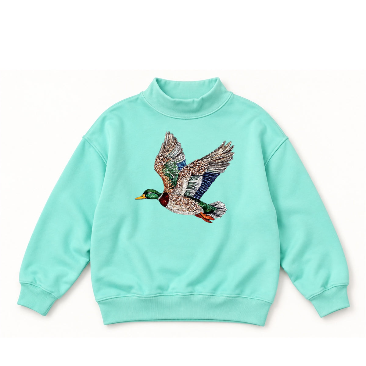 Bedazzled Mallard Mockneck