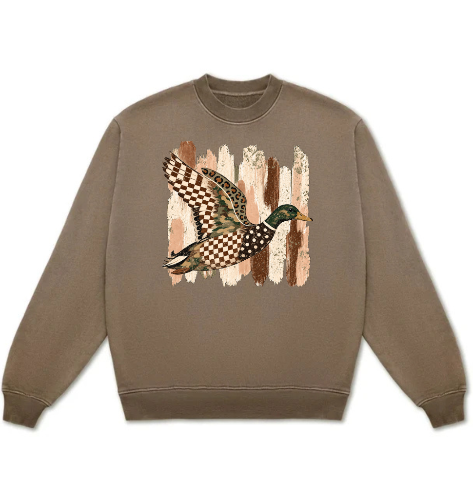 Mallard Mosaic heavyweight cotton crewneck