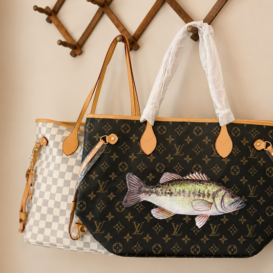 Large Mouth Bass Neverfull Tote - inspired