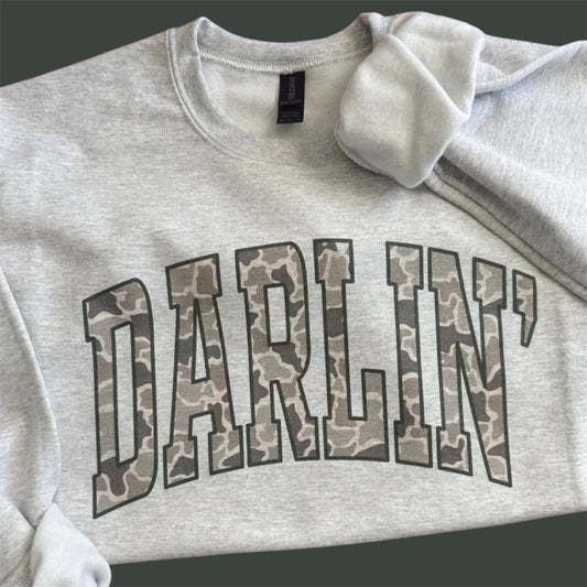 Darlin’ Camo Crewneck