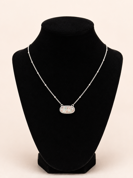 Camo Silver Necklace