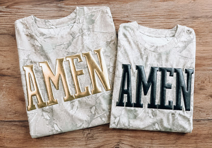 Camo Puff Metallic oversized tee