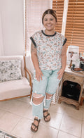 Camo Crisscross Open Back Top