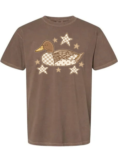 Checkered Star Muted Mallard Tee