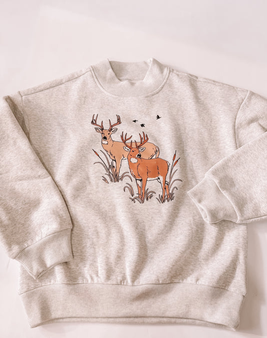 Twin White Tail Mockneck