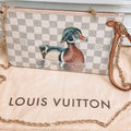 Wood duck LV Inspired painted cross body bag