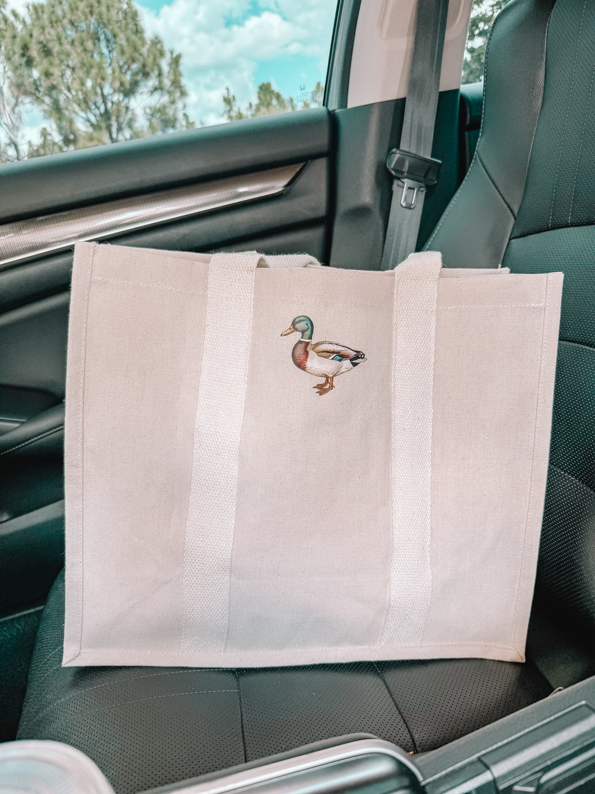 Mallard structured canvas tote bag