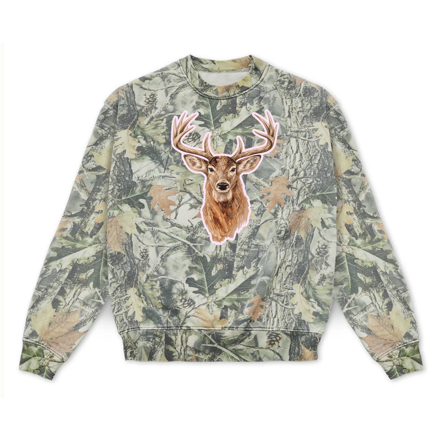 WHITETAIL BUCK CAMO CREWNECK