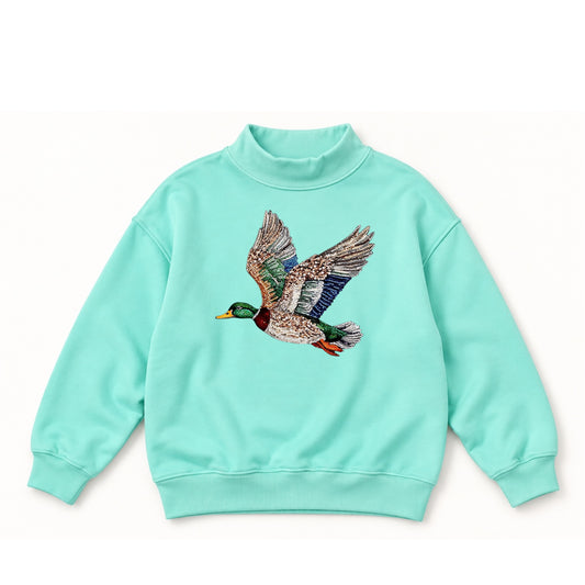Bedazzled Mallard Mockneck