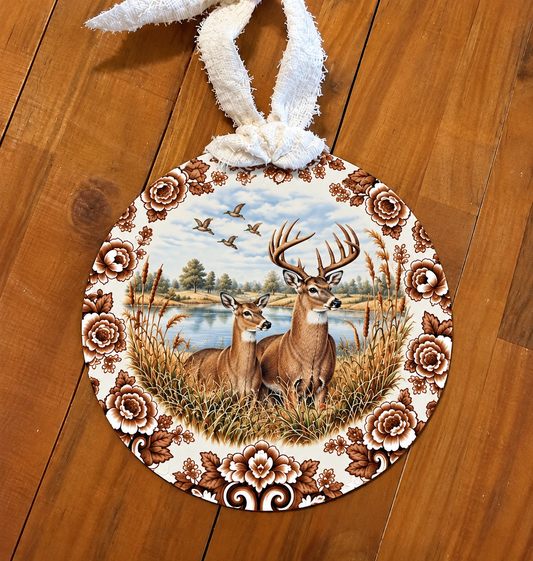 Whitetail Buck & Doe Wildlife Ornament – 3.5"