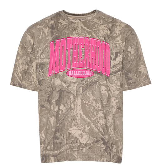 Motherhood Hallelujah Camo Tee
