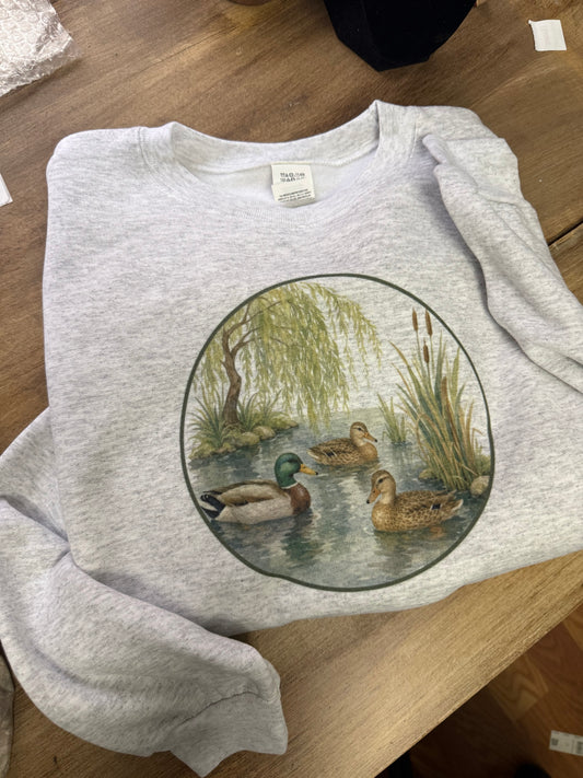 Vintage Inspired Mallard Pond Crewneck