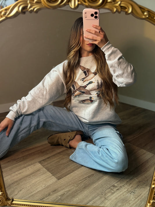 Waterfowl Lake Vintage Inspired Crewneck