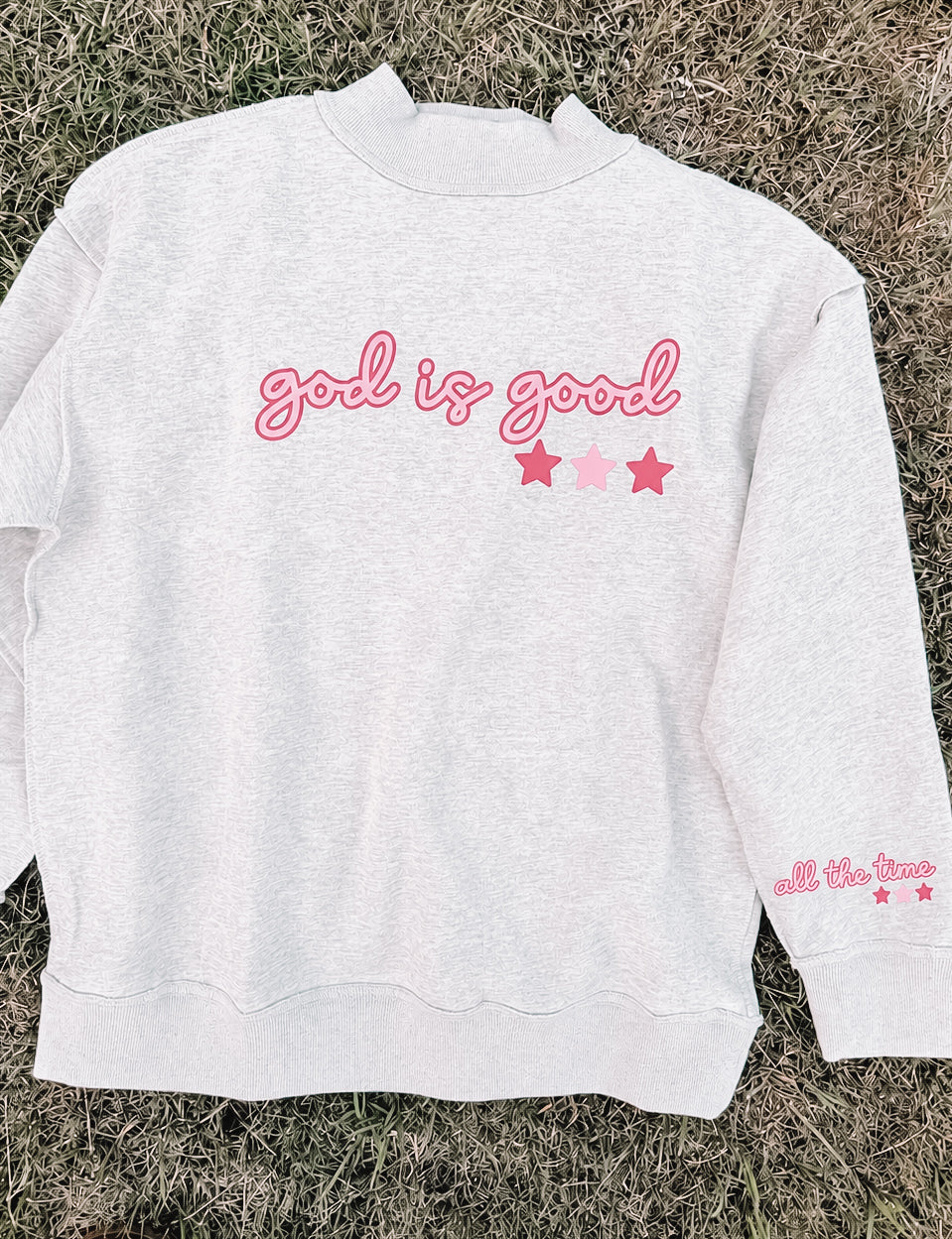 God is good Mockneck (Pink)